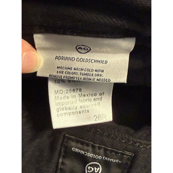 AG Adriano Goldschmied Womens Black Silk Blend Cargo Tapered Pants Size 4 26 NEW - Picture 4 of 7